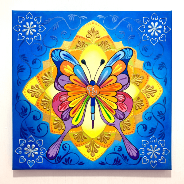 Lienzo Mariposa 30x30 (Obra Original)