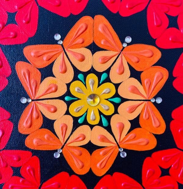 Lienzo Mariposas 60x60 (Obra Original) - Imagen 3