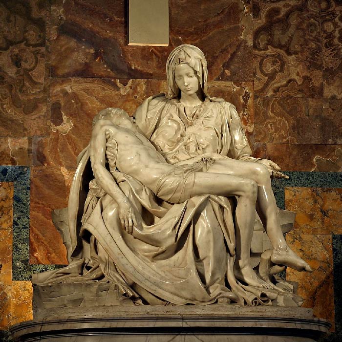 Pintores famosos del mundo: 5 artistas revolucionarios 5 Escultura la Piedad Miguel Angel