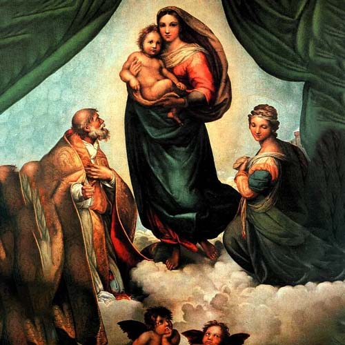 Pintores famosos del mundo: 5 artistas revolucionarios 8 La Madona Sixtina Rafael Sanzio