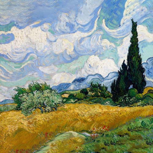 Pintores famosos del mundo: 5 artistas revolucionarios 12 Los campos de trigo con cipreses vincent van gogh