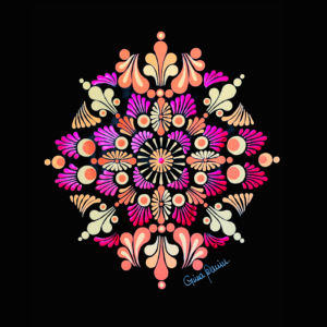 Mandala en Puntillismo [14] Formato A4