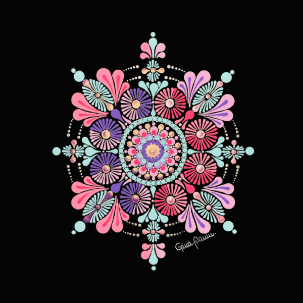 Mandala en Puntillismo: Formato A4