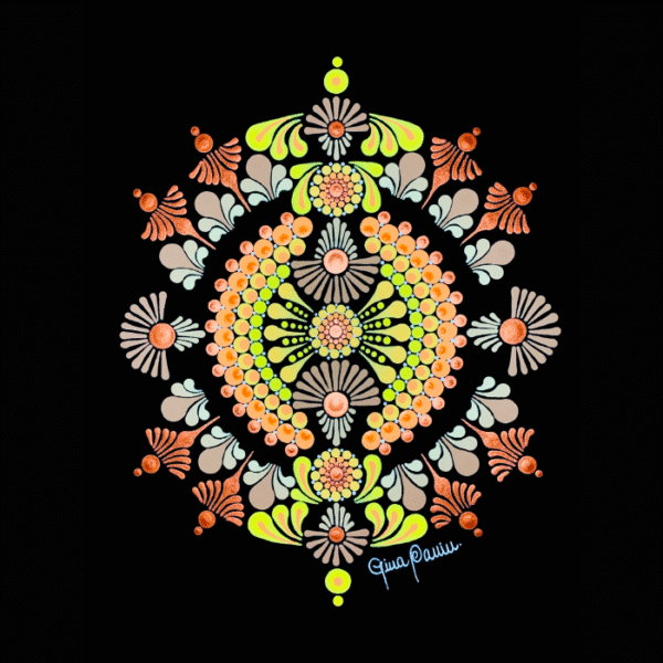 Mandala en Puntillismo: Formato A4
