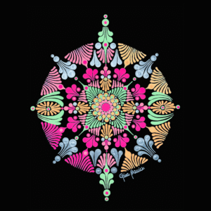 Mandala en Puntillismo: Formato A4