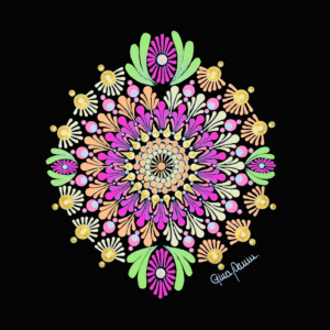Mandala en Puntillismo: Formato A4