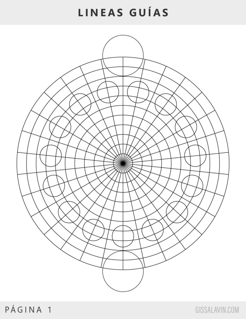 Esquema de Mandala para Practicar el Puntillismo: Diseño 1 2 Esquema Mandala 1 Recurso