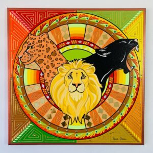 Lienzo 60x60 - Obra: El Rugido de la Memoria